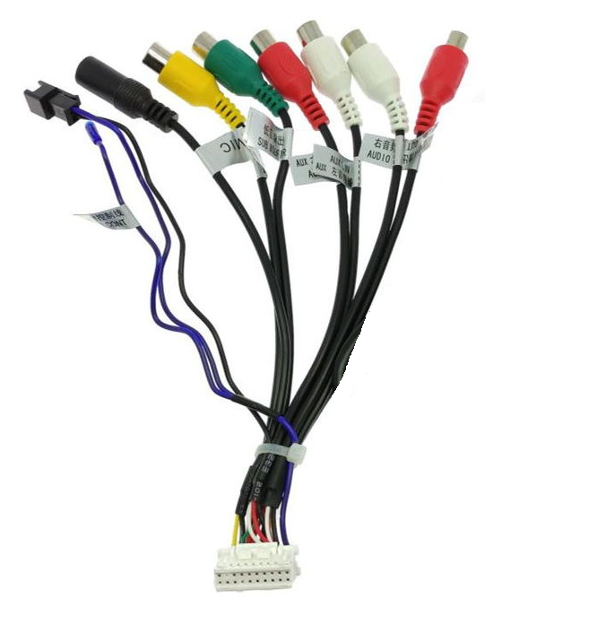 Провод 20Pin RCA Front Out SUB Out AUX in для ANDROID магнитол