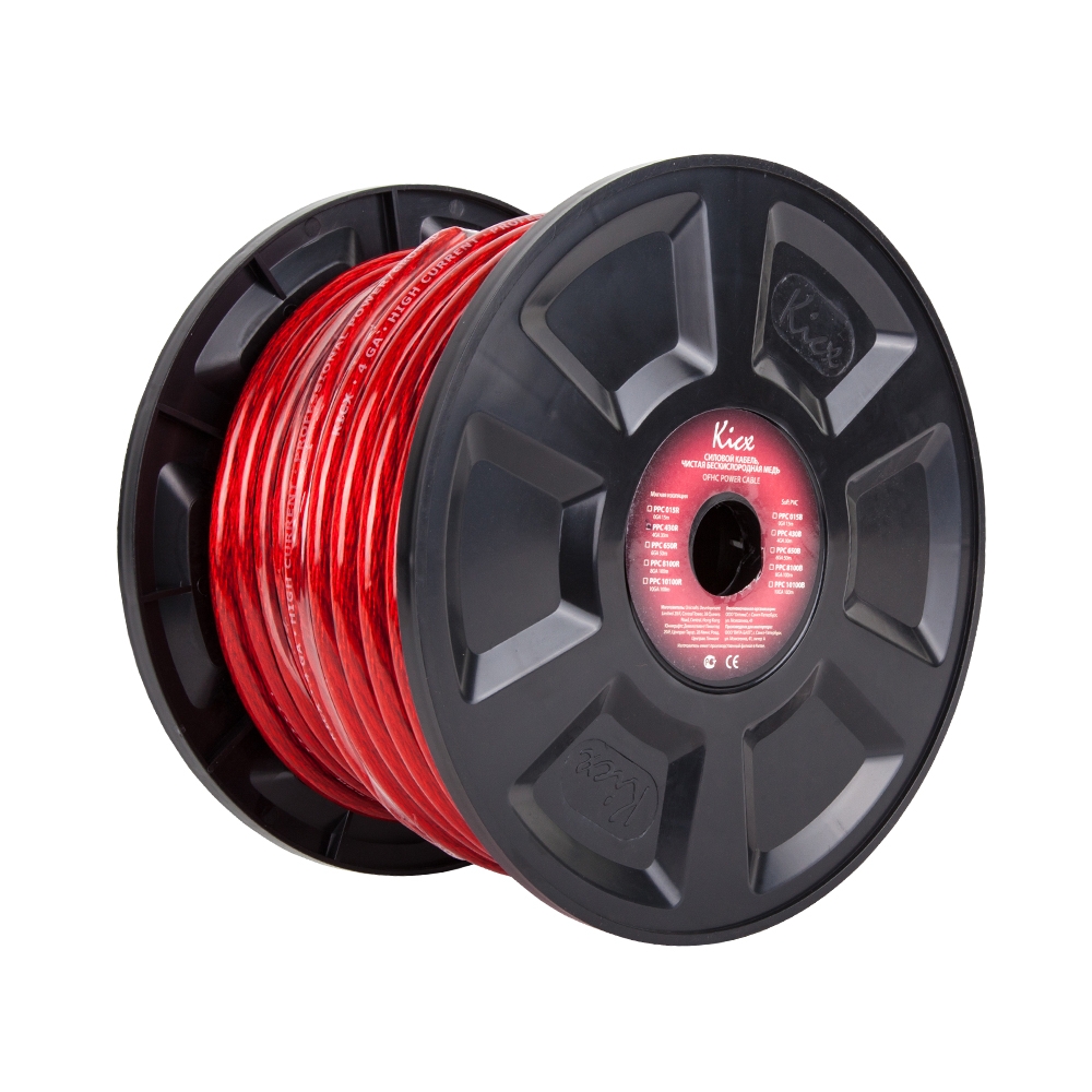 Кабель силовой Kicx PPC 430R (4AWG, красный)