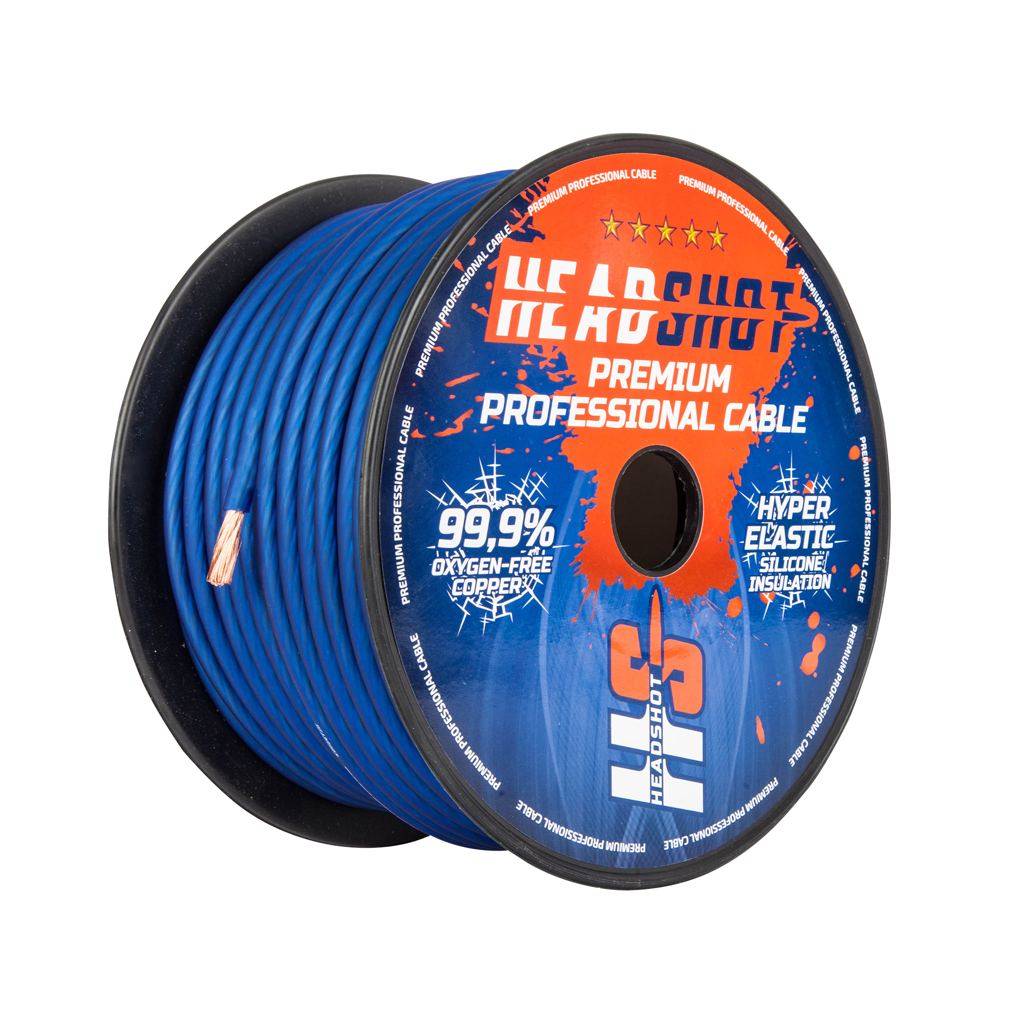 Кабель силовой Kicx HEADSHOT POFC 8050B (8AWG, синий)