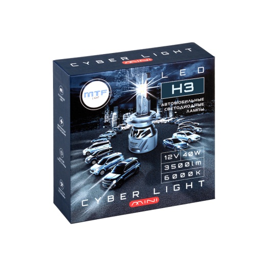 Лампа светодиодная MTF Cyber Light Mini H3 6000K