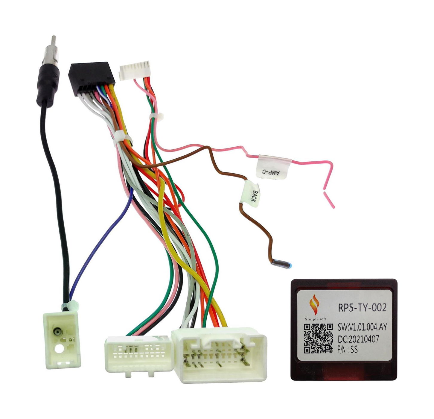 Комплект проводов для установки ANDROID Ksize WS-MTTY23 Toyota 2003-2013 (основ,ант,руль,AMP,CAN)