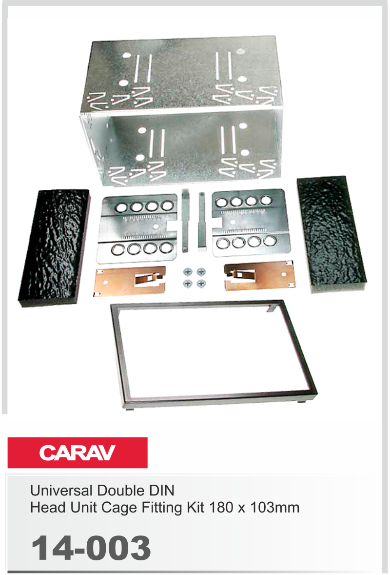 Рамка CARAV 14-003 универсальная с корзиной 2DIN (180 x103 mm)