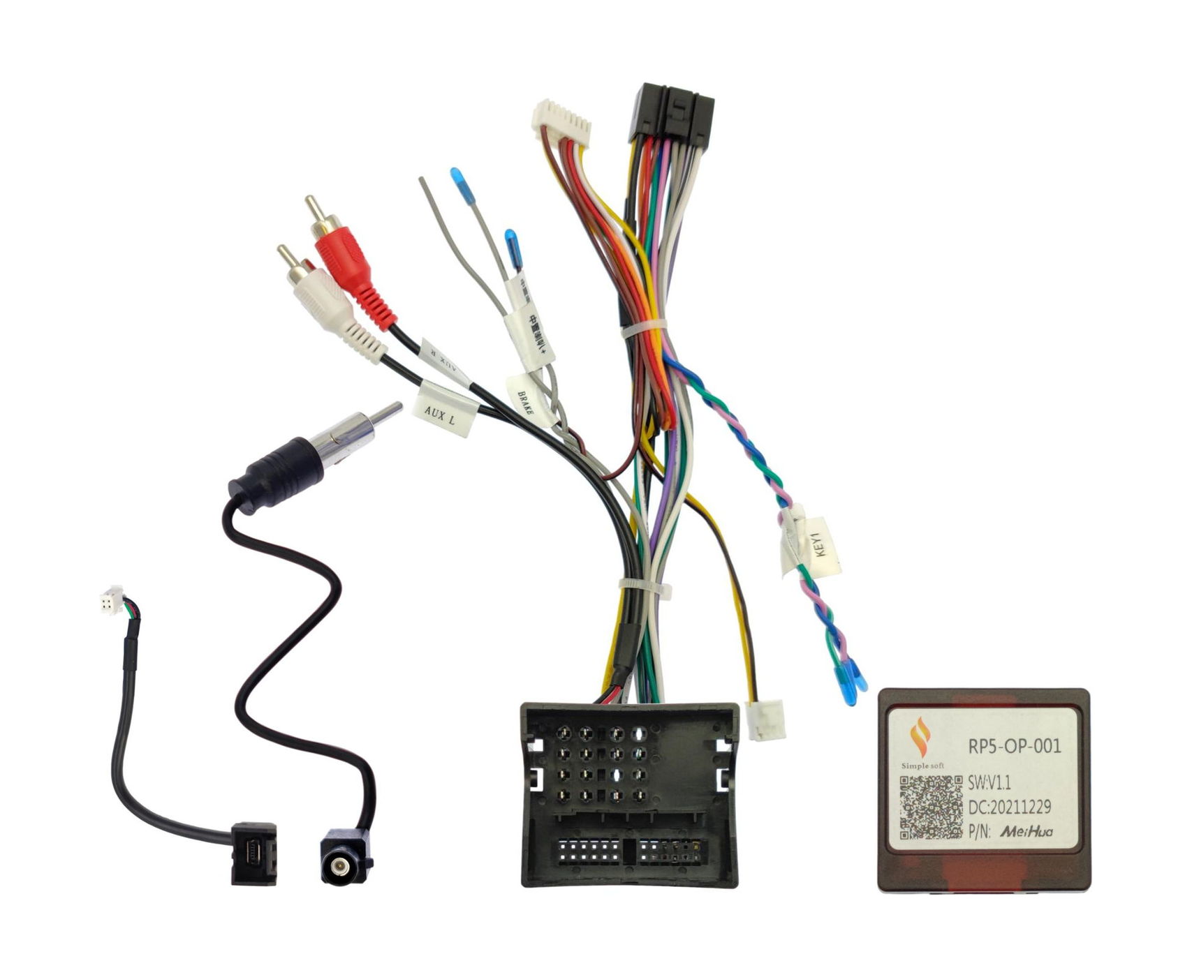 Комплект проводов для установки ANDROID Ksize WS-MTOP01 Opel Astra H 2004 - 2010 (осн, CAN, ант)