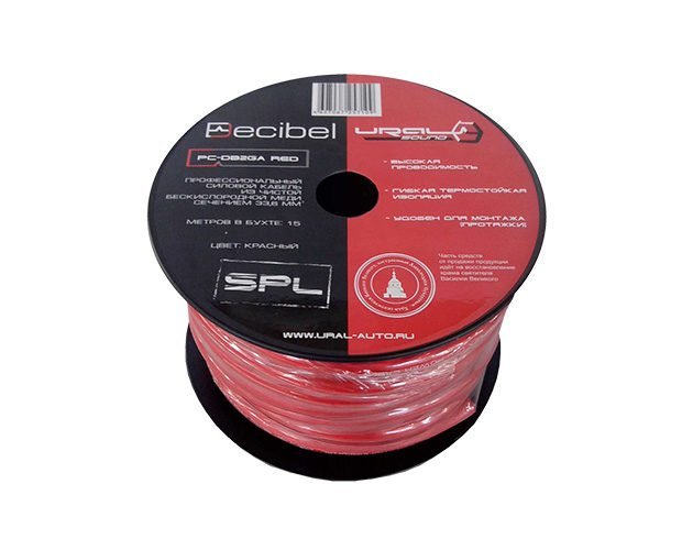 Кабель силовой URAL PC-DB2GA RED (2AWG, красный)