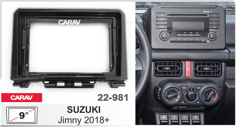 Рамка Suzuki Jimny 2018+ для MFB дисплея 9" CARAV 22-981