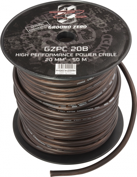 Кабель силовой GROUND ZERO GZPC 20B (4AWG, черный)