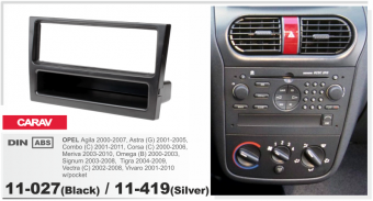 Рамка Opel Astra G 2001-2005 1DIN silver CARAV 11-419