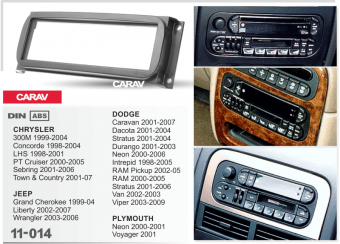 Рамка CHEVROLET/JEEP/DODGE/PLYMOUT CARAV 11-014 1DIN