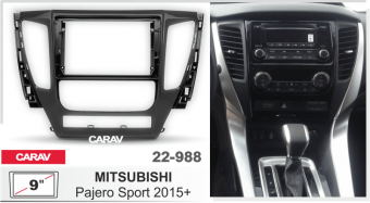 Рамка Mitsubishi Pajero Sport 2015+ для MBF магнитол 9" CARAV 22-988