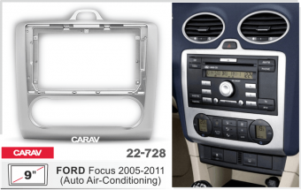 Рамка Ford Focus2 для MFB дисплея 9" CARAV 22-728 (Авто с климатом)