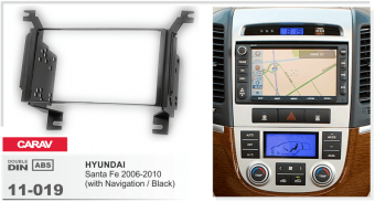 Рамка Hyundai Santa Fe 2006-2010 CARAV 11-019 Black