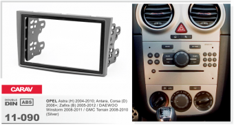 Рамка Opel Astra H c 2004 2DIN silver CARAV 11-090