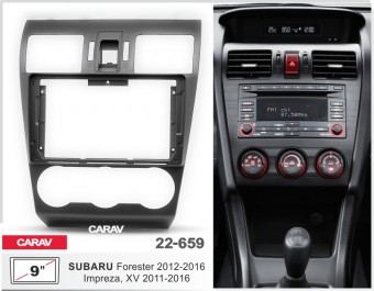 Рамка Subaru Impreza 2011-2016, Forester 2012-2016 для MFB дисплея 9" CARAV 22-659