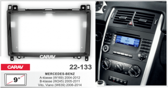 Рамка MERCEDES A-klasse (W169) 2004-2012, В-klasse (W245) 2005-2011 для MFB дисплея 9" CARAV 22-133