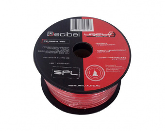 Кабель силовой URAL (Урал) PC-DB8GA RED (8AWG, красный)