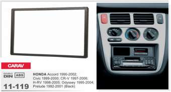 Рамка Honda 1997-2005 2DIN / 173x98 mm черная CARAV 11-119